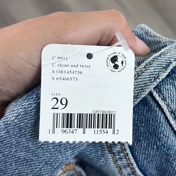 Free People Women Size 29 Makai Distressed Denim Button Fly NEW Jean Short Boho